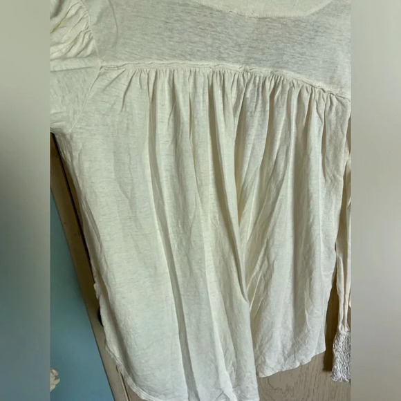 Free People We The Free Bella Top Ivory Oversized XS - Picture 14 of 14